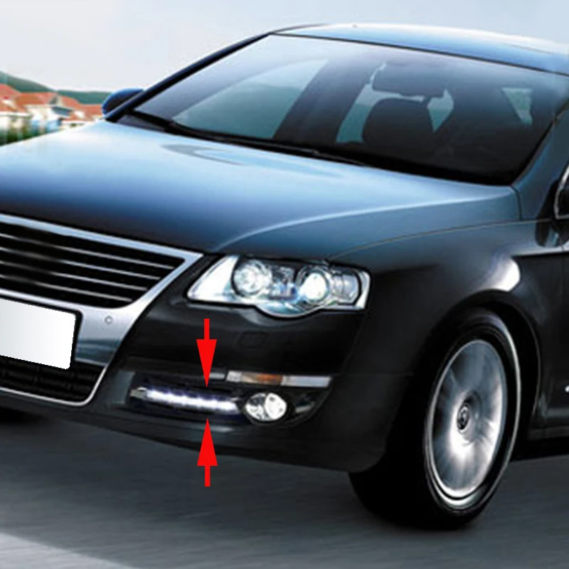 ROADOT drl Светодиодный дневной светильник для VW Polo 2005 2006 2007 2008 2010 ходовой с