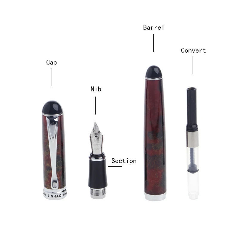 JINHAO X 750 художественная авторучка выдвижной колпачок Изогнутый наконечник для