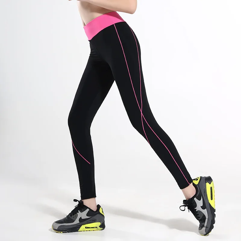 Женские спортивные Леггинсы с высокой талией Тонкие для йоги бега фитнеса