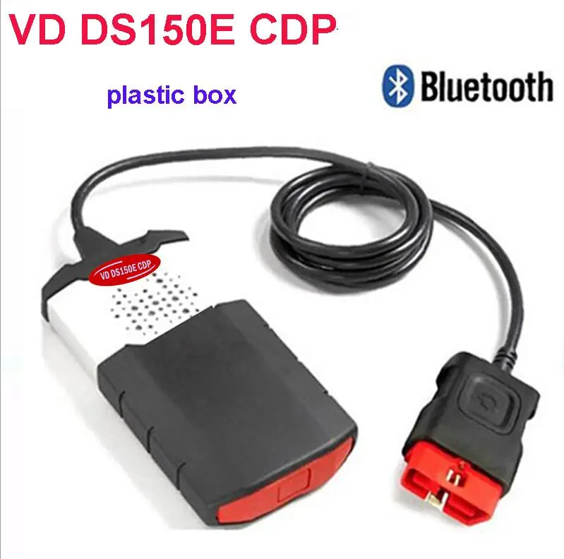 plastic with BT vci,0 keygen с bluetooth obd2 кабель Диагностический Инструмент TCS автомобили Грузовики vd ds150e cdp для delphis vdijk autocoms pro - Цвет: plastic with BT