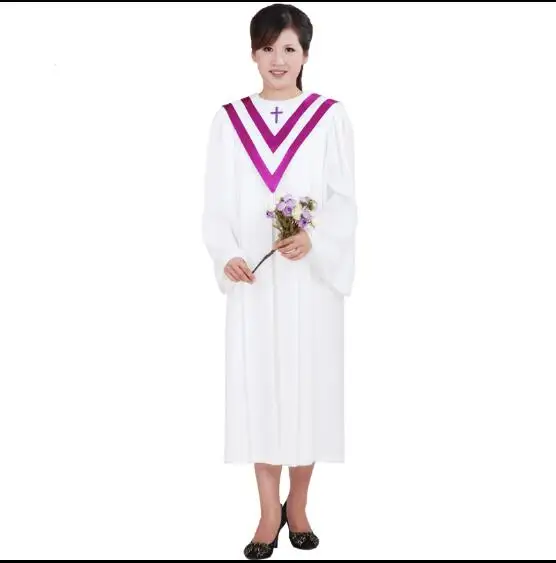 Христианский церковный хор платье женщина пение одежда с длинным рукавом