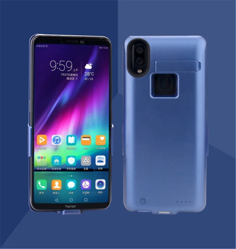 8000 мАч для huawei Honor Note 10 чехол с аккумулятором, высокое качество, портативное зарядное устройство для Honor Note 10, подставка для смартфона, крышка аккумулятора - Цвет: Синий