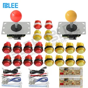Arcade Joystick DIY Kit Zero Delay USB Encoder To PC Arcade Sanwa Joystick LED Push Buttons For Arcade Mame PC PS3 Android - Цвет: 11