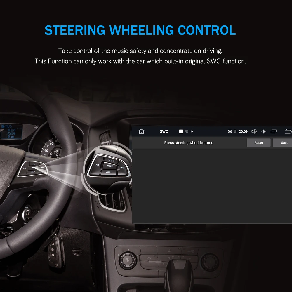 Podofo Android 9,0 автомобильный dvd-плеер 2 Din радио gps Navi для Ford Focus Mondeo Kuga C-MAX S-MAX Galaxy Аудио Стерео головное устройство