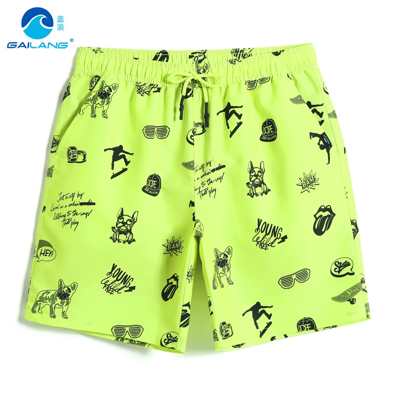 

Gailang Brand Men Beach Shorts Boardshorts Boxer Trunks Casual Men's Swimwear Swimsuits Summer Bottoms Quick Drying Polyester