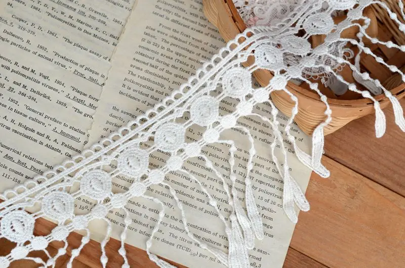 4 м/лот супер широкая ширина 12 5 см бежевая Водорастворимая хлопковая бахрома