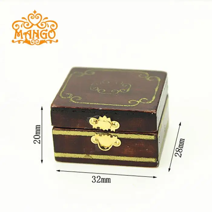 

1:12 Dollhouse Miniature Bedroom wood Lady's Filled Special Jewelry Box Vanity