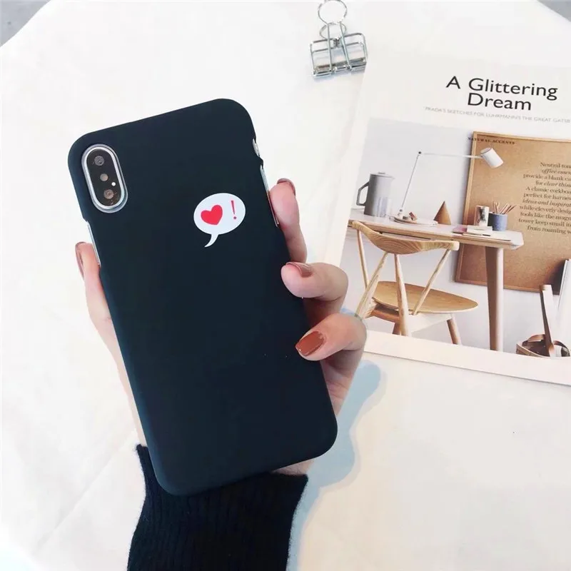 Чехол для iPhone X XR XS MAX Симпатичные Сердце Любовь задняя крышка моды пары чехол 6 6S 7 8