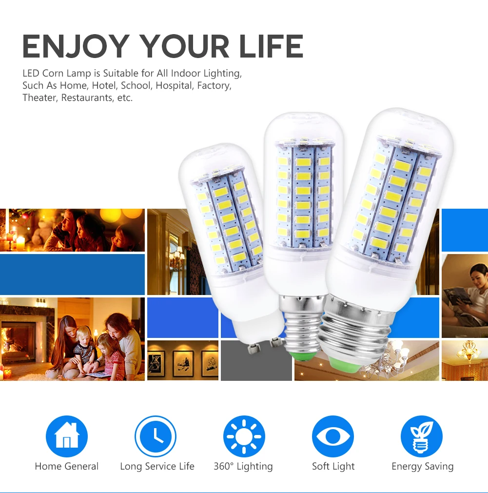Светодиодные лампы E27 E14 B22 5730 SMD G9 GU10 светодиодный 24 36 48 56 69 72|Светодиодные и трубки|