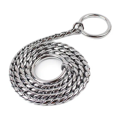 silvery Высокое качество, медный питомец P, змеиная цепь, ошейник для дросселей, ошейник для обучения питомцев, поводок, ожерелье, поводки для маленьких, средних и больших собак - Цвет: silvery