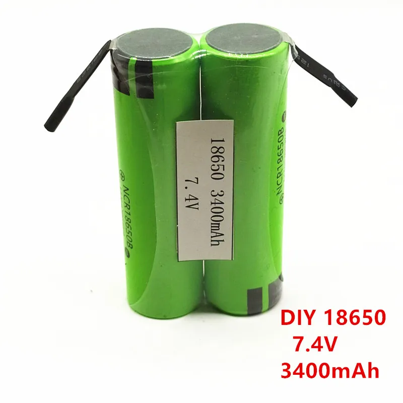 DIY 18650 3 7 V 3400mah 6800mah 10200mah 17000mah перезаряжаемая батарея 4 для портативного зарядного