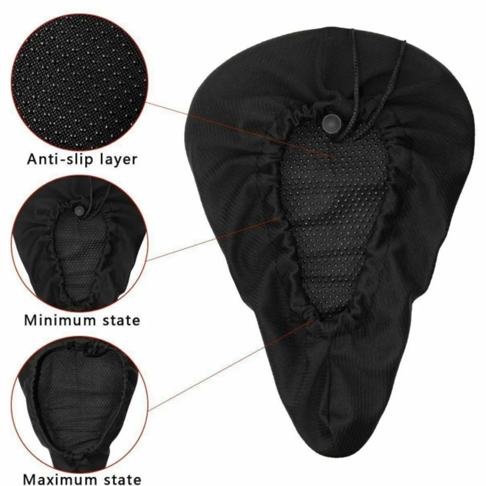Bicycle Saddle Seat Mountain Bike Silicone Cover Cushion Non-slip Soft Pad Road | Спорт и развлечения