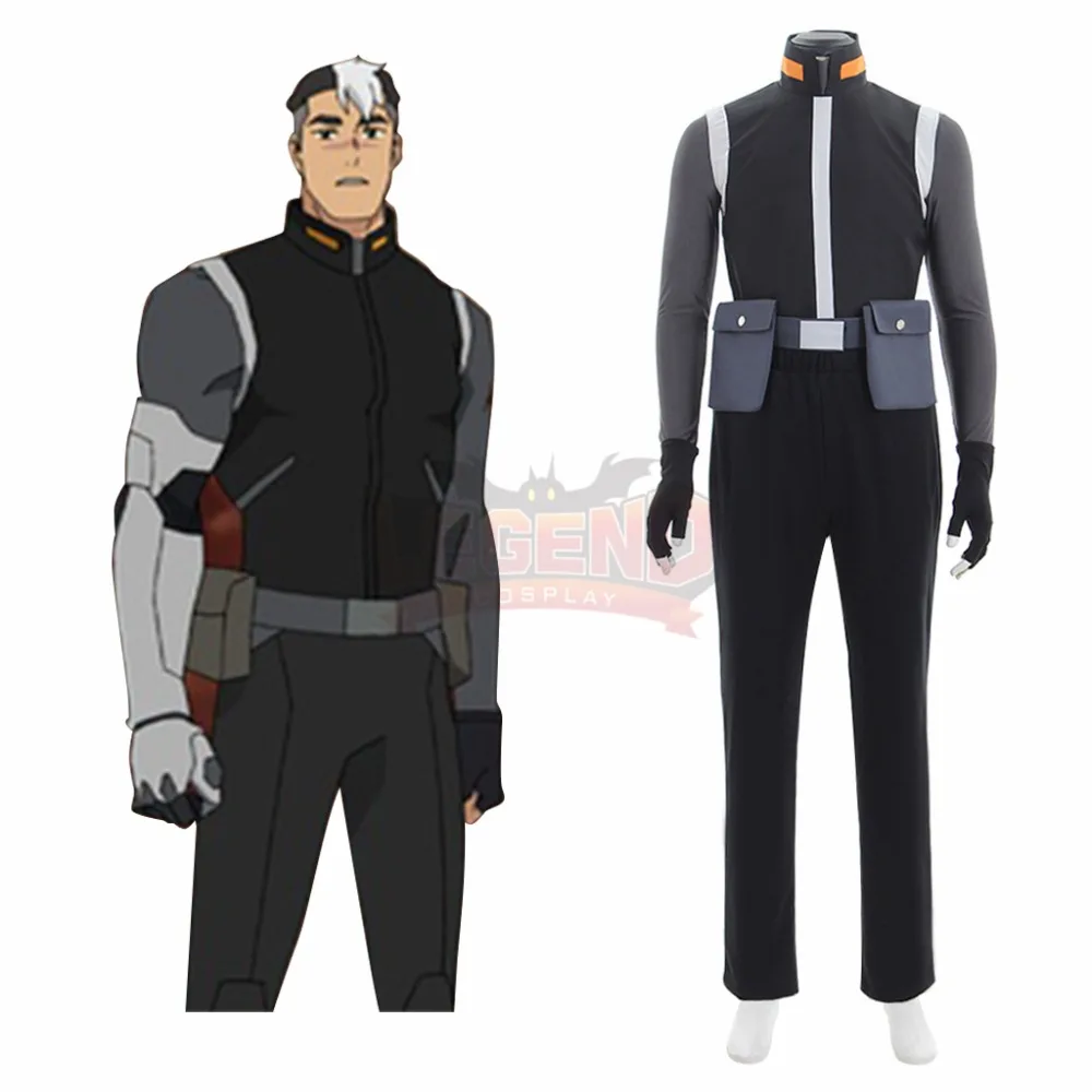 Косплэй Легенда Voltron: Легендарный Защитник Shiro черный жилет для взрослых только