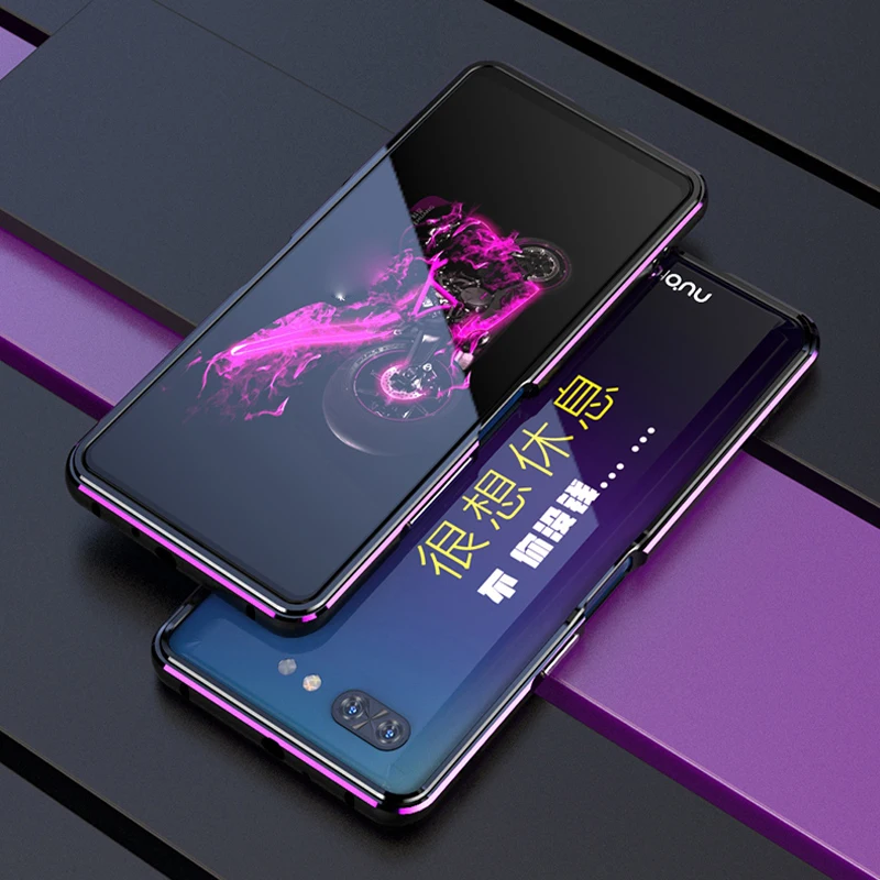 Модный металлический чехол для ZTE Nubia X с двойным экраном металлическая оправа