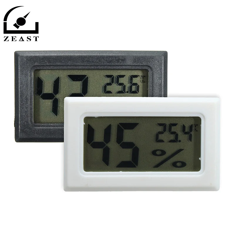 Цифровой гигрометр для сигары черный и белый измеритель влажности прочный