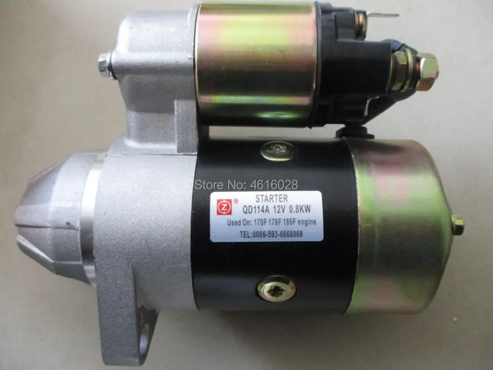 QD114A 12 В 0.8KW стартер используется на 170F 178F 186F двигатель подходит для KIPOR Кама дизельный генератор KDE6500E KDE3500E 8 шестерни двигателя запчасти