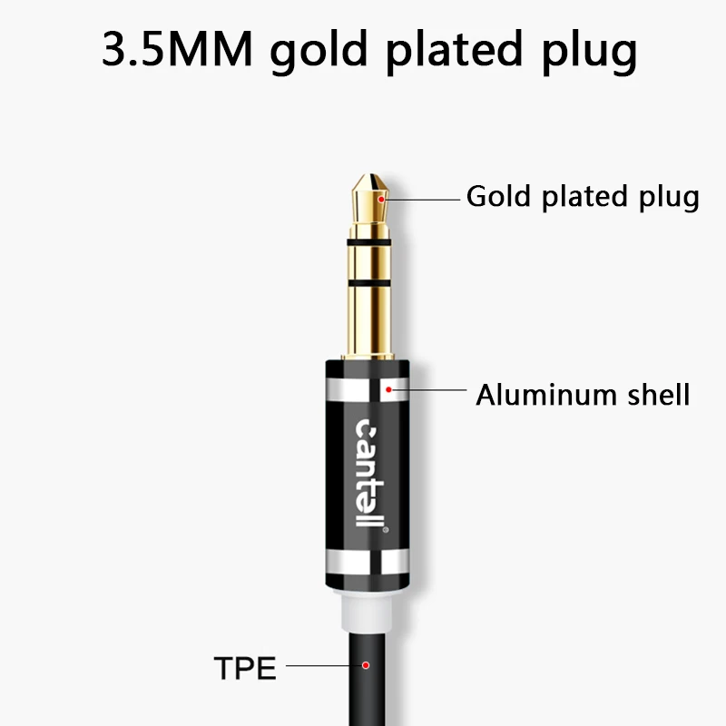 AUX кабель Jack 3 5 мм аудио позолоченный разъем для JBL наушников автомобиля Xiaomi redmi plus