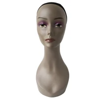 cammitever abs dummy female mannequin head for wig sunglass scarf jewelry hat display black training mannequin head