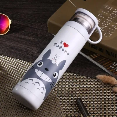Термос из нержавеющей стали Baymax Tonari No Totoro для детей, термосы, Термокружка My Bottle Termos, чашка для кошек, кружка 500 мл - Цвет: A