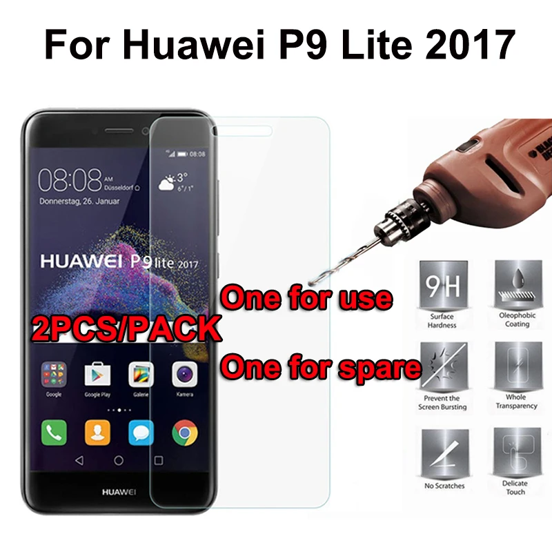 2PCS Glass Huawei P9 Lite 2017 Tempered Glass for Huawei P9 Lite 2017 Screen Protector for Huawei P9 Lite 2017 Glass HD Film ]