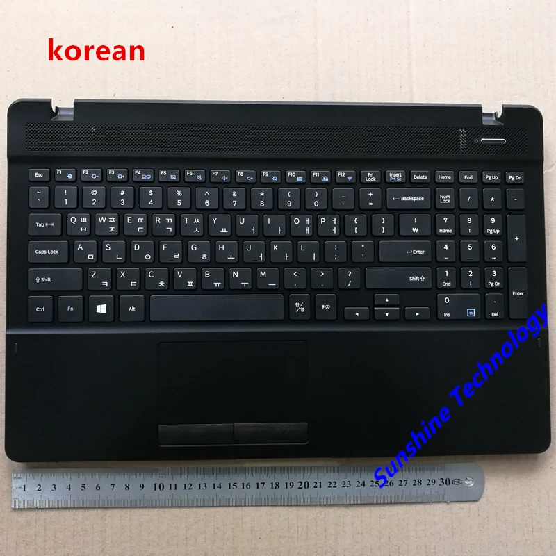 

Korean layout new laptop keyboard with touchpad palmrest for samsung 370B5L 371B5L 370E5LKR BA98-00714B