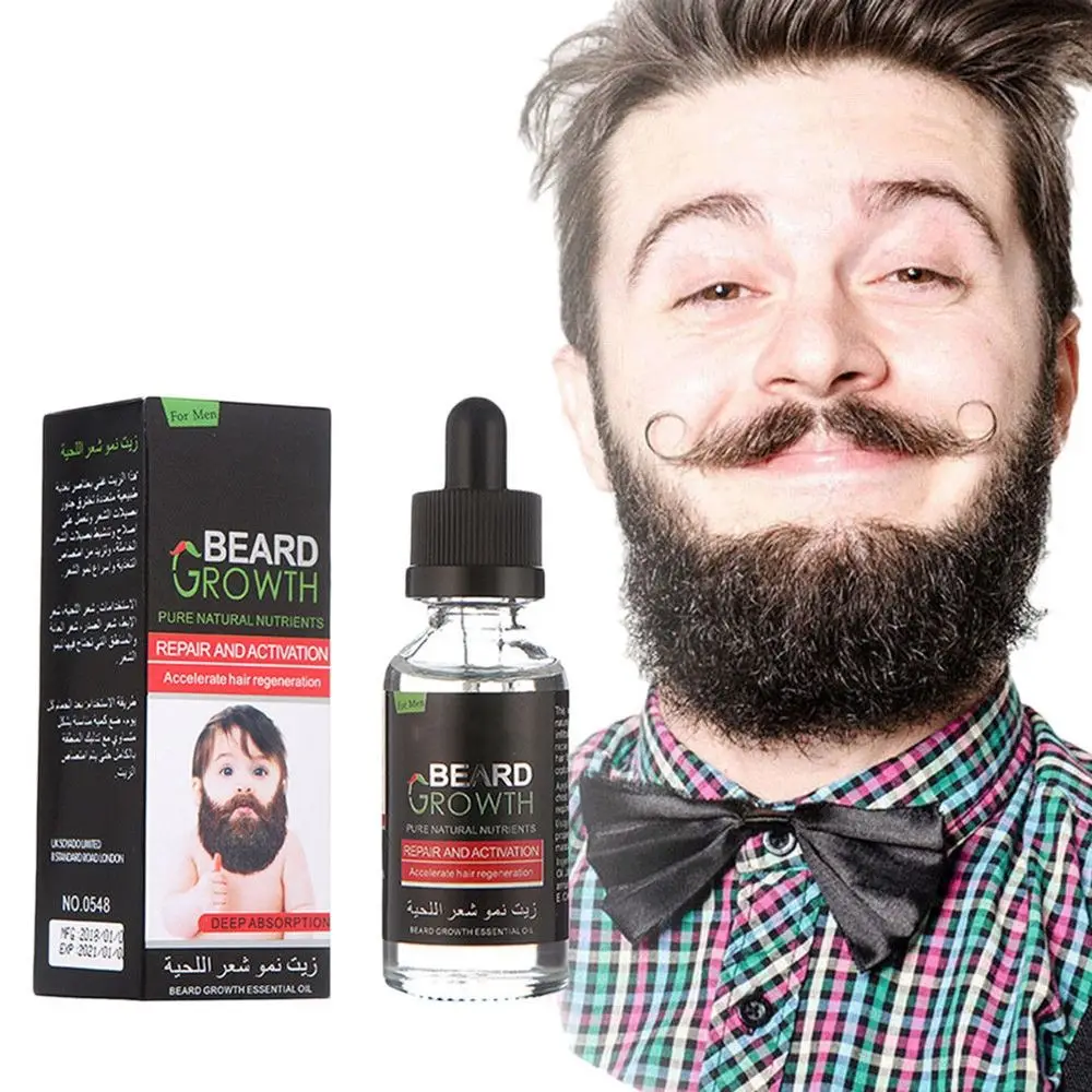 1 Bottle Pro Men Beard Fast Growth Enhancer Facial Nutrition Moustache Grow Shaping Tool Hair Care products | Красота и здоровье