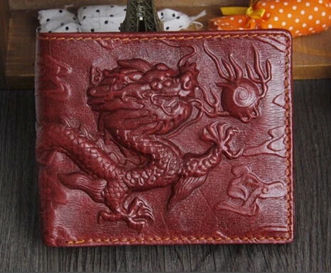 Новое поступление 2018 китайский дракон мужские короткие Натуральная кожа Теплые