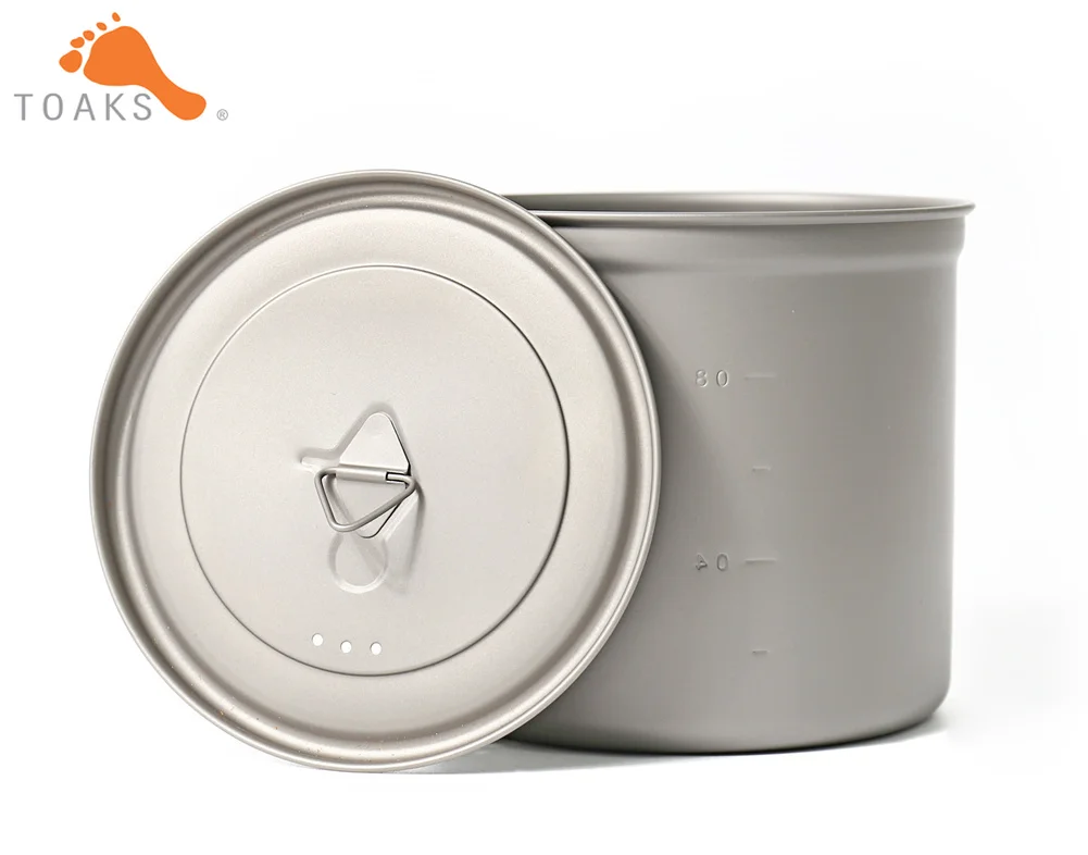 Кружка TOAKS POT 1100 из чистого титана Ультралегкая уличная кружка с крышкой и