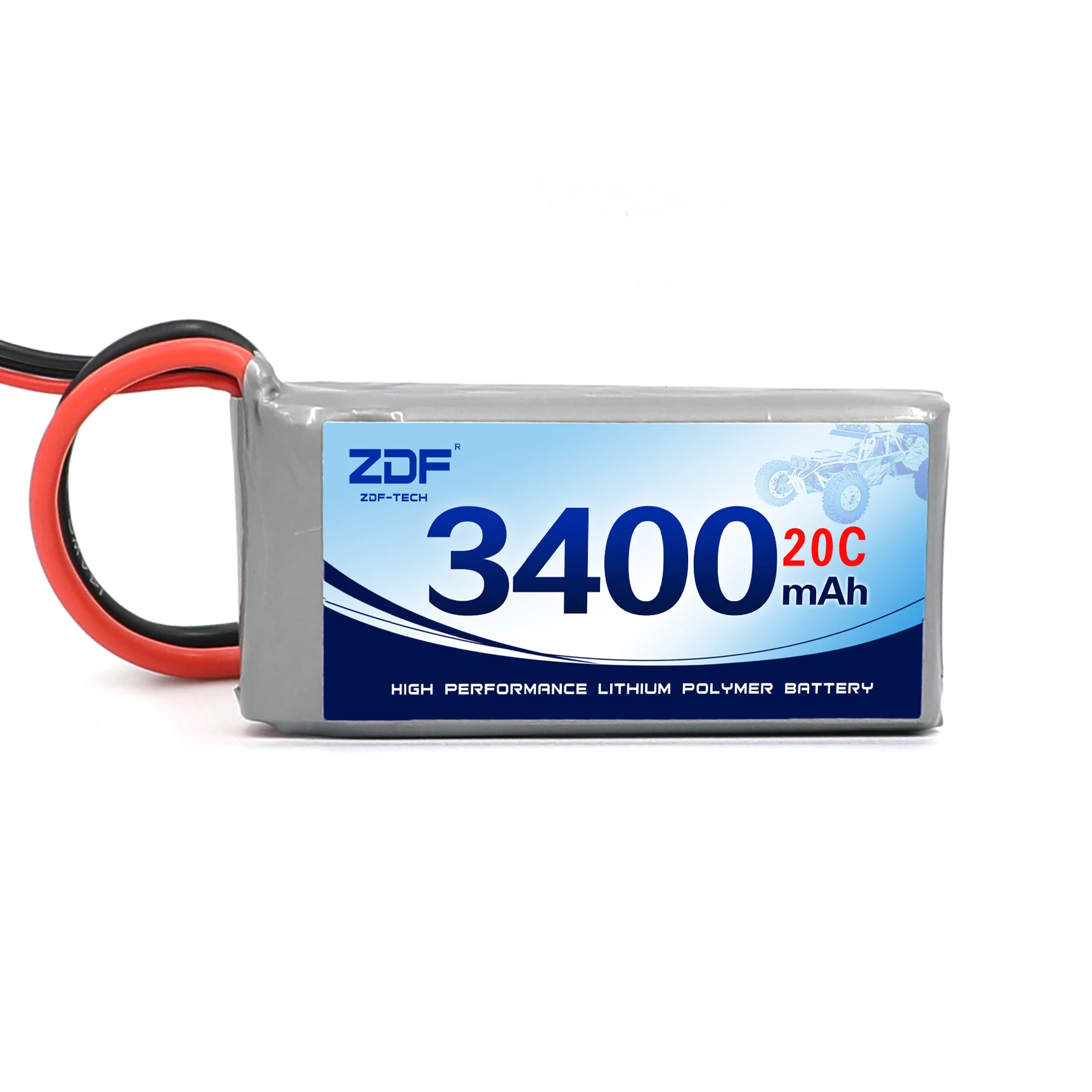 ZDF 2 шт Rc Lipo батарея HV 4 35 V 2S 7 3400mah 20C Max 40C для Wltoys 12428 12423 1:12 RC автозапчасти|Детали и
