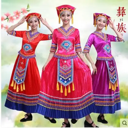 Женское длинное платье Miao для танцев в китайском народном стиле | Тематическая