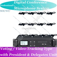top ranking micwl wired digital conference microphone system 1 chairman 25 delegate with voting video tracking teleconference