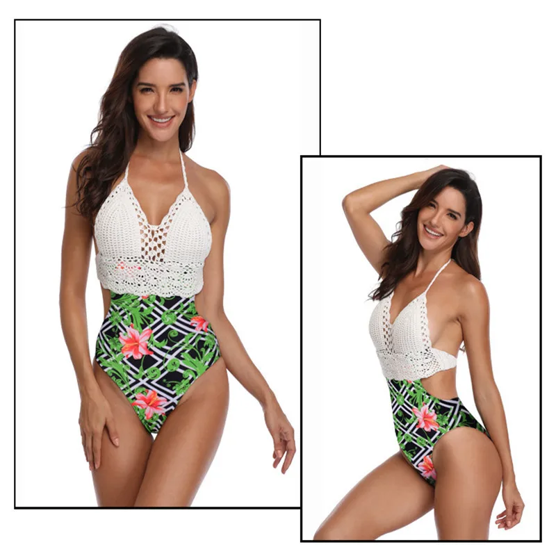 2019 новый сексуальный купальник с вырезами Женские высокой талией цельный