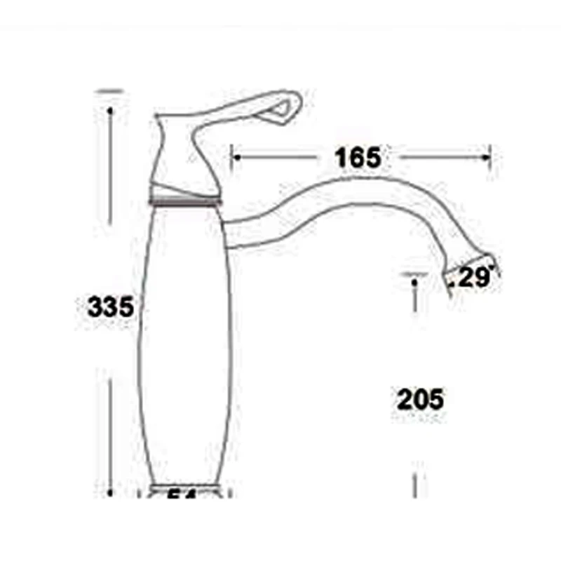 

Bathroom Sink Faucets Gold Color Single Hole Deck Mounted Waterfall Hot and Cold Water Mixer Tap MPDK004-1