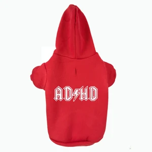 Комбинезон для ухода за щенками и большими собаками, 4 цвета, с принтом ADHD, одежда для собак, худи
