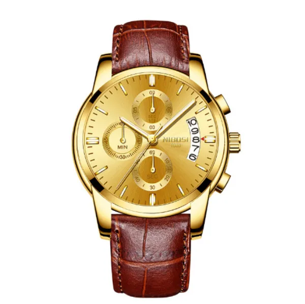 

Relogio Masculino NIBOSI Watch Men Military Quartz Watch Mens Watches Top Brand Luxury Leather Sports Wristwatch Date Clock