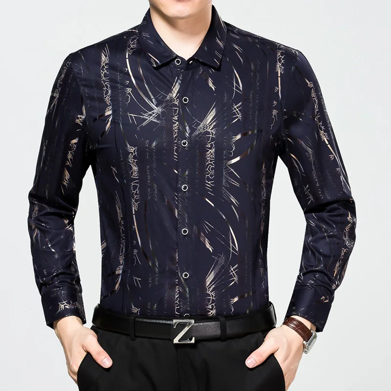 Новинка 2017 года мужские с длинными рукавами платье рубашка мужская Повседневное