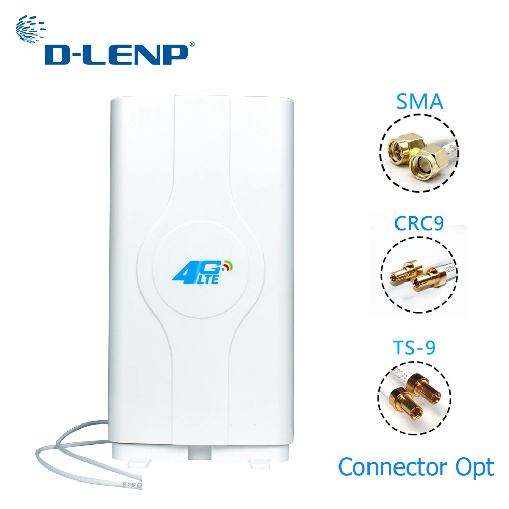 Dlenp 4G LTE MIMO антенна 700 2600 МГц с 2 TS9/ CRC9/ SMA штекеры фотоантенна кабелем м 88 дБи|Антенны