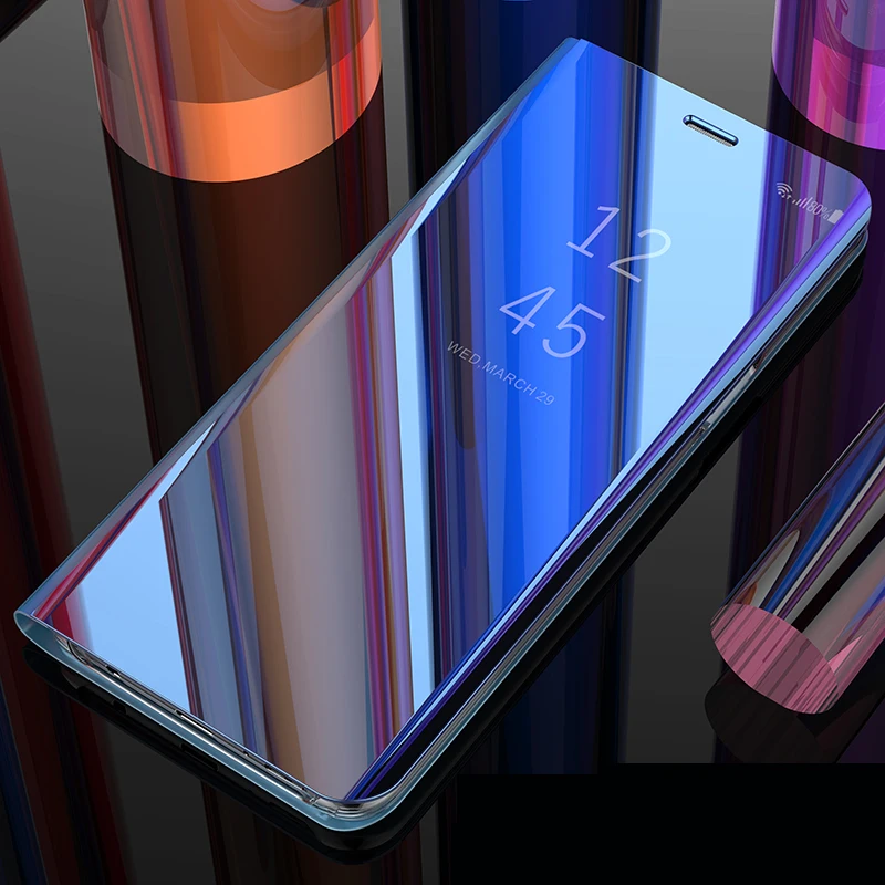 Мобильный чехол для телефона P8 P9 Lite 2017 роскошный сенсорный зеркальный умный