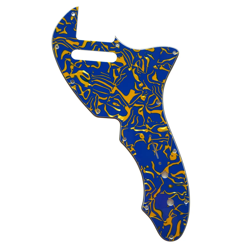 

Pleroo Custom Guitar pickgaurd - For Tele 69 Thinline Guitar Pickguard Scratch Plate , 4 Ply Blue Pearl Shell