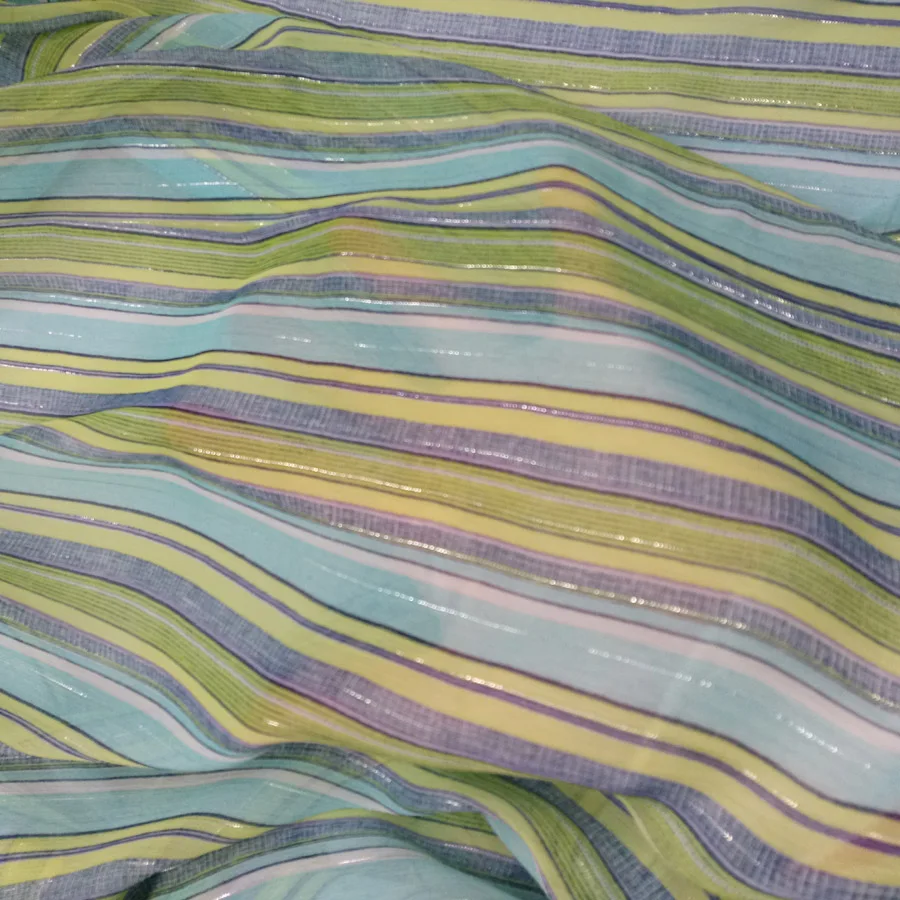 Fabric For Dress Chiffon Shimmer Stripe Soft DIY Fresh Costume Fashion Gown Blouse ON SALE 100cm*150cm | Дом и сад