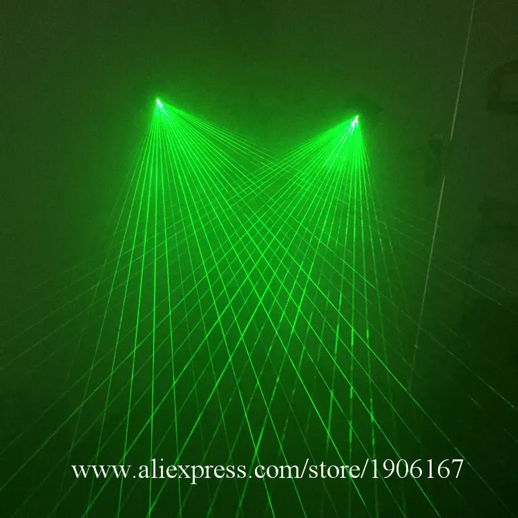 Новое поступление рождественские лазерные перчатки зеленые Laserman для