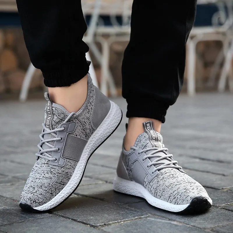 Loveontop/весенне-осенние мужские кроссовки Flyknit новые модные повседневные на