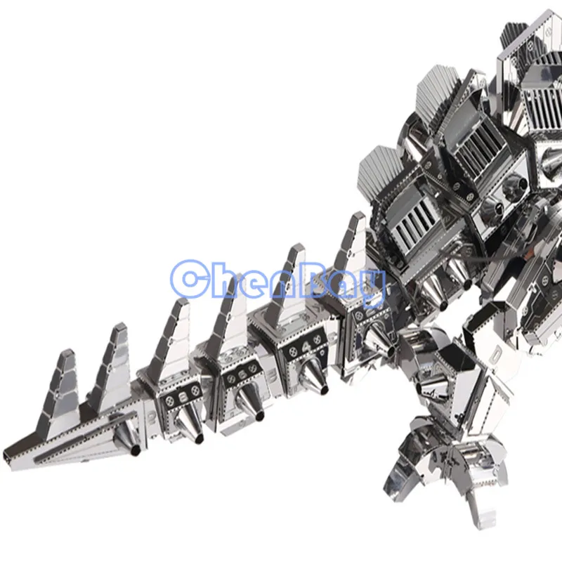 Piececool 2016 новые 3D металлические Пазлы динозавра рок серебряного цвета сборные