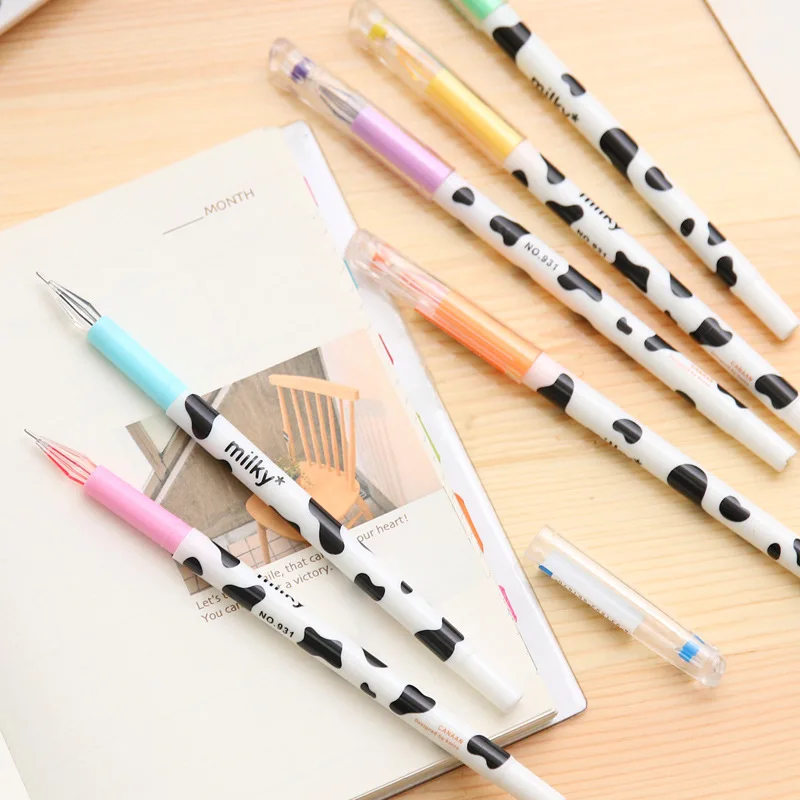 

CXZY Diamond 0.38mm 12 color gel pen Cow Ballpoint pen neutral stationery kawai Korean signature creative Free delivery 1c801