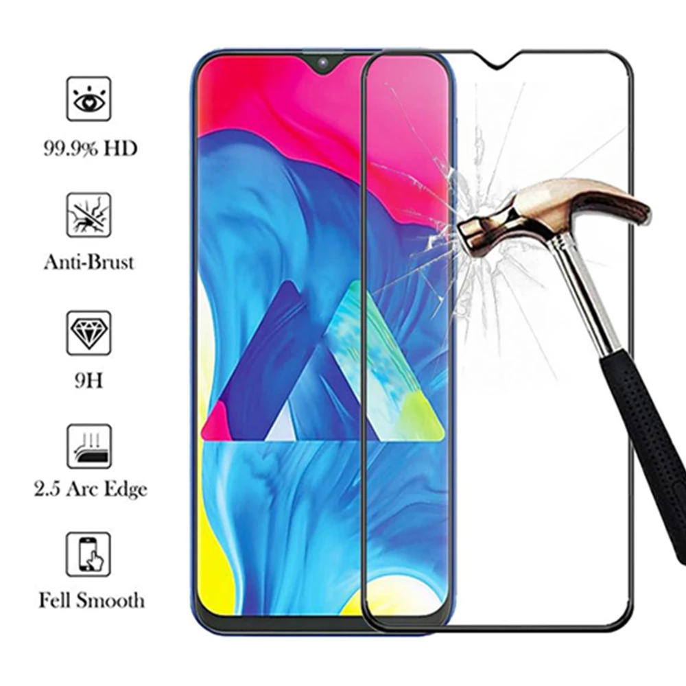 Закаленное стекло с полным покрытием для Galaxy A30 A50 A40 A70 A 50 40 30 Защита экрана Samsung M10