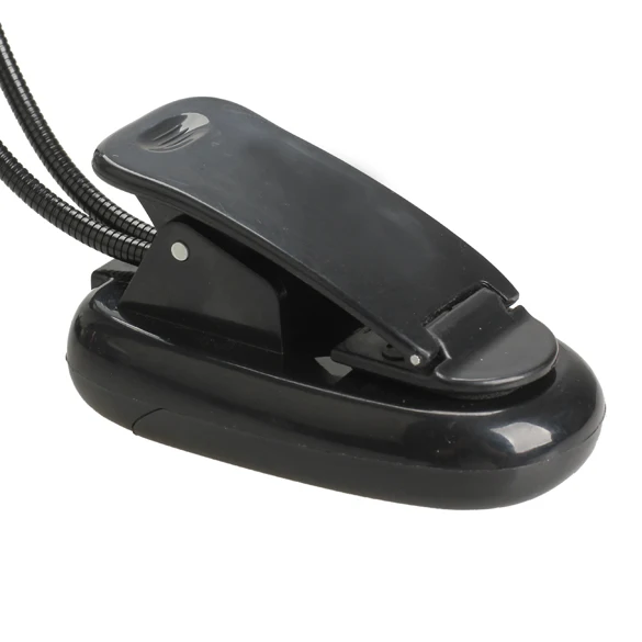 Супер двойной гибкий светильник для чтения книг с 4 светодиодный и клипсой