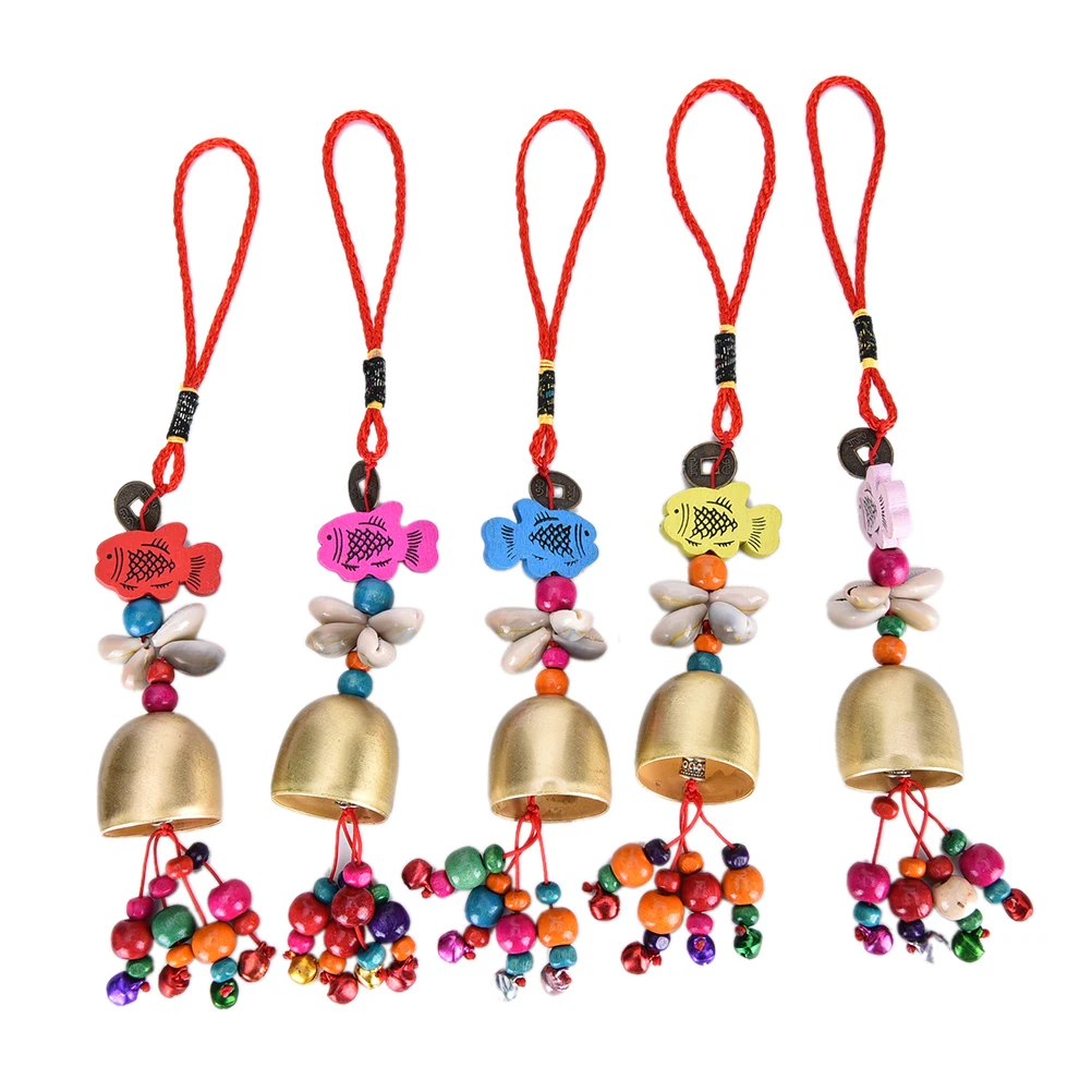 

1PCS Outdoor Living Hanging Decoration Retro Copper Bell Mobile Wind Chime Home Yard Home Garden