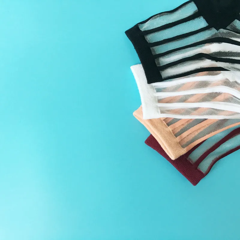 2017 весенние и летние ультратонкие дышащие носки с вертикальными полосками из