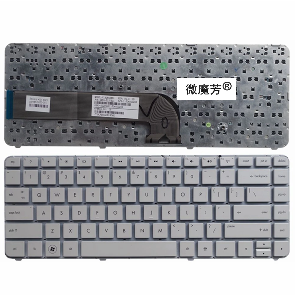 US White New English laptop keyboard FOR HP dv4-5018TX 5b01TX 5021TX TPN-P102 5214TX 5204TX 5120 5006TX 5103 5306TX 5119TX