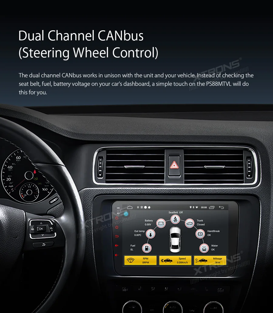 XTRONS 8 &quotAndroid 1 автомобильный радиоплеер для Volkswagen Golf Plus Passat CC Touran Tiguan Sharan Skoda